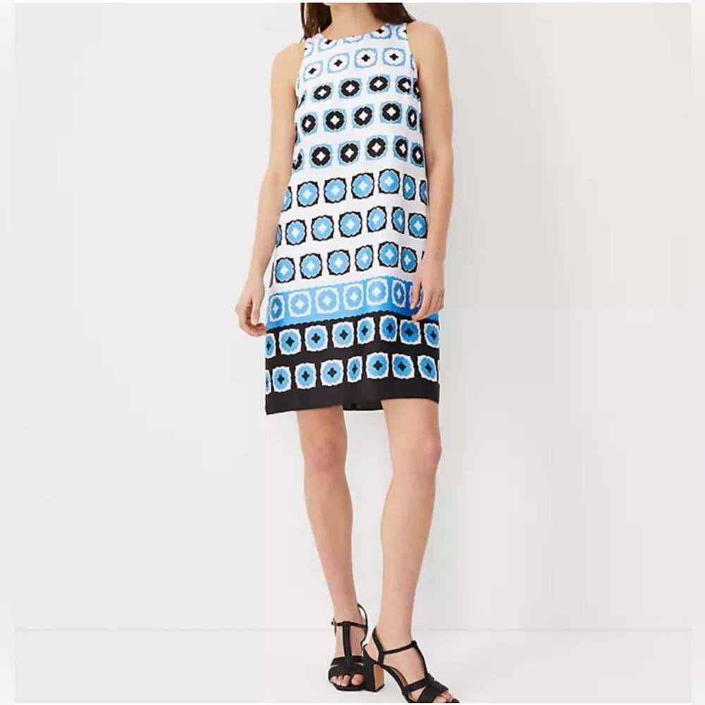 Ann Taylor Geo Halter Swing Dress